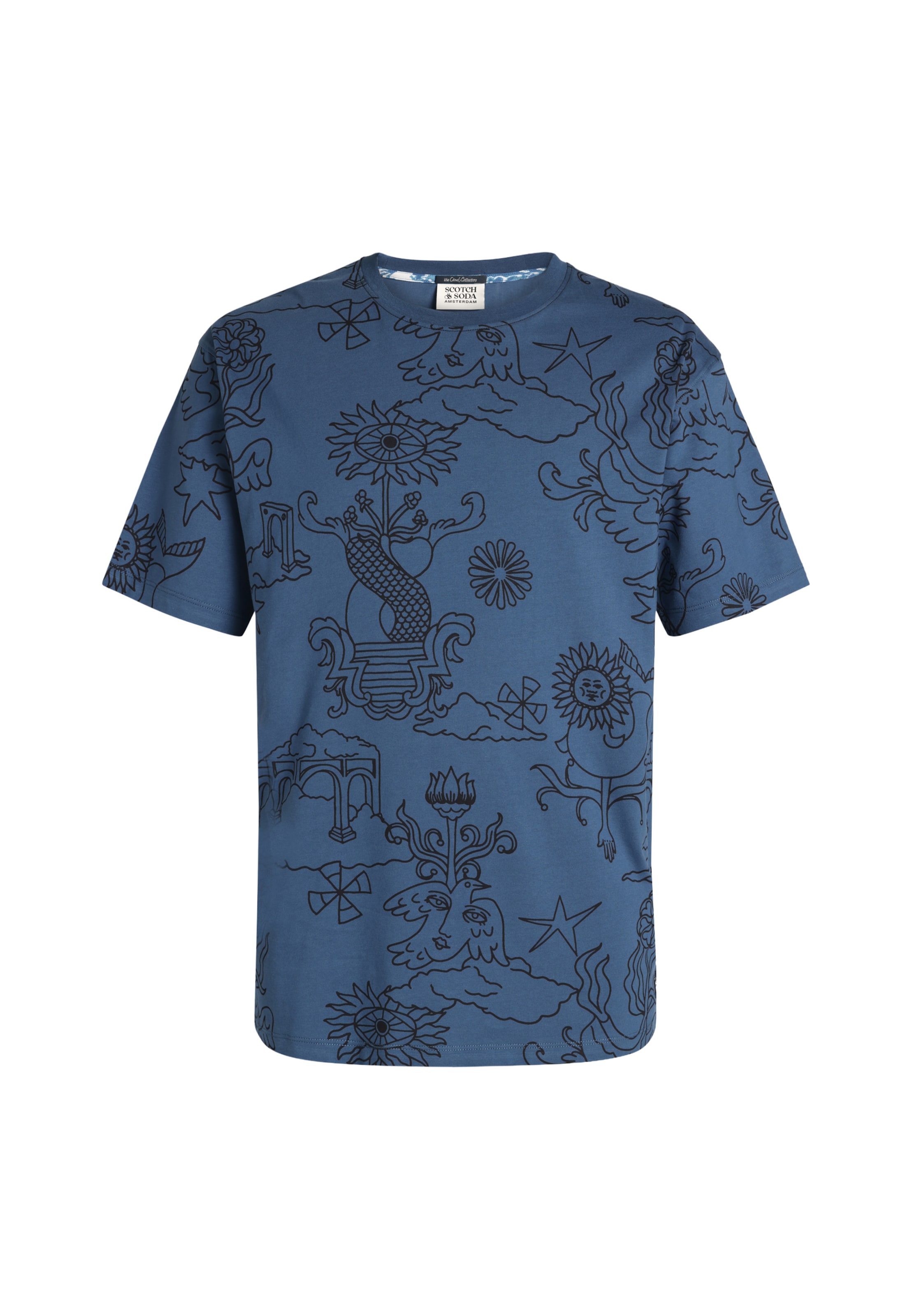 Tricou de la SCOTCH & SODA pe albastru: față