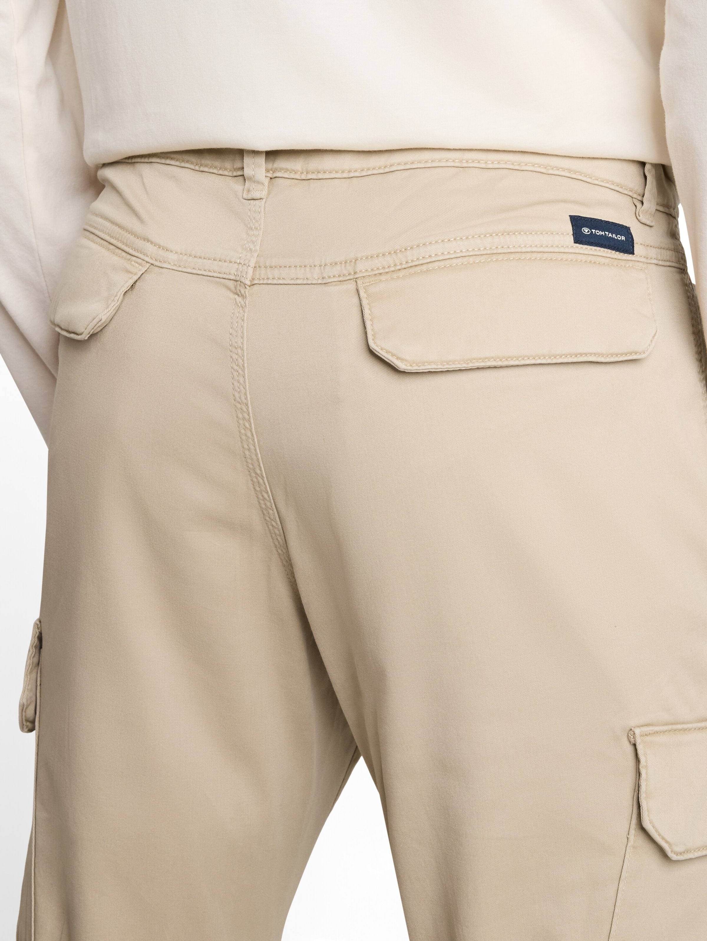 Tapered Pantaloni cu buzunare 'Tyler' de la TOM TAILOR pe bej