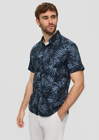 s.Oliver Regular fit Button Up Shirt in Blue: front