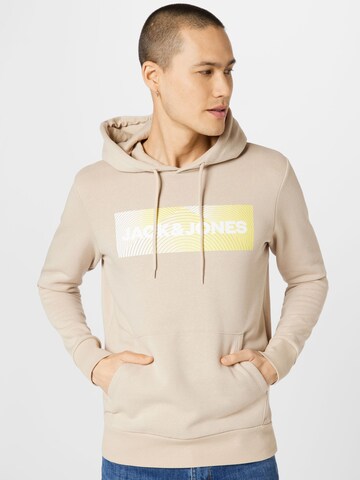 JACK & JONES Sweatshirt 'RAYMOND' in Brown: front