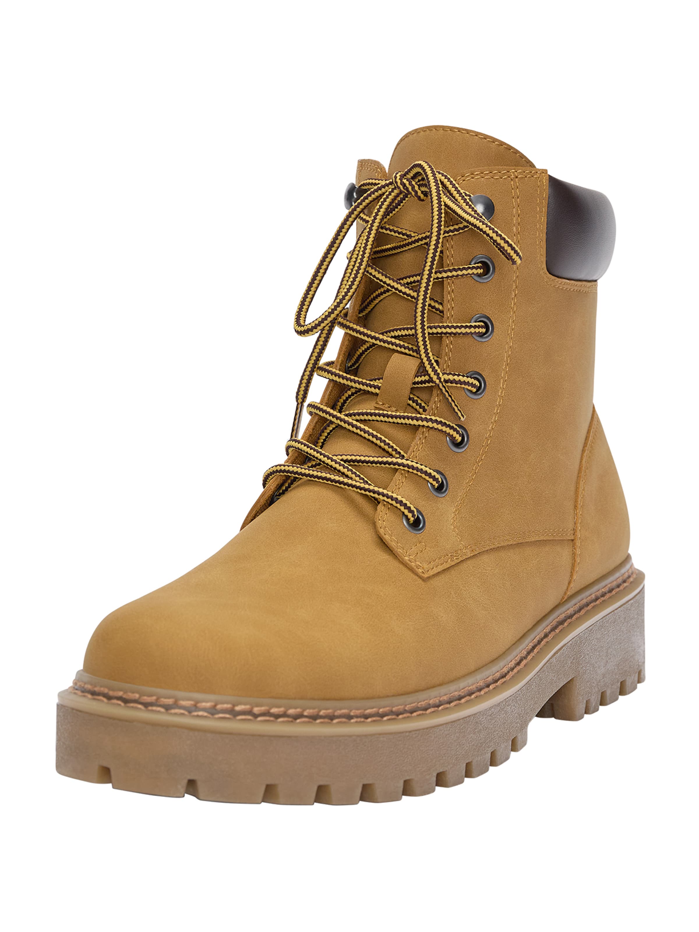 sötét barna / sáfrány Pull&Bear Fűzős csizma, Termék nézet