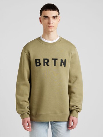 BURTON Regular fit Суичър в зелено: отпред