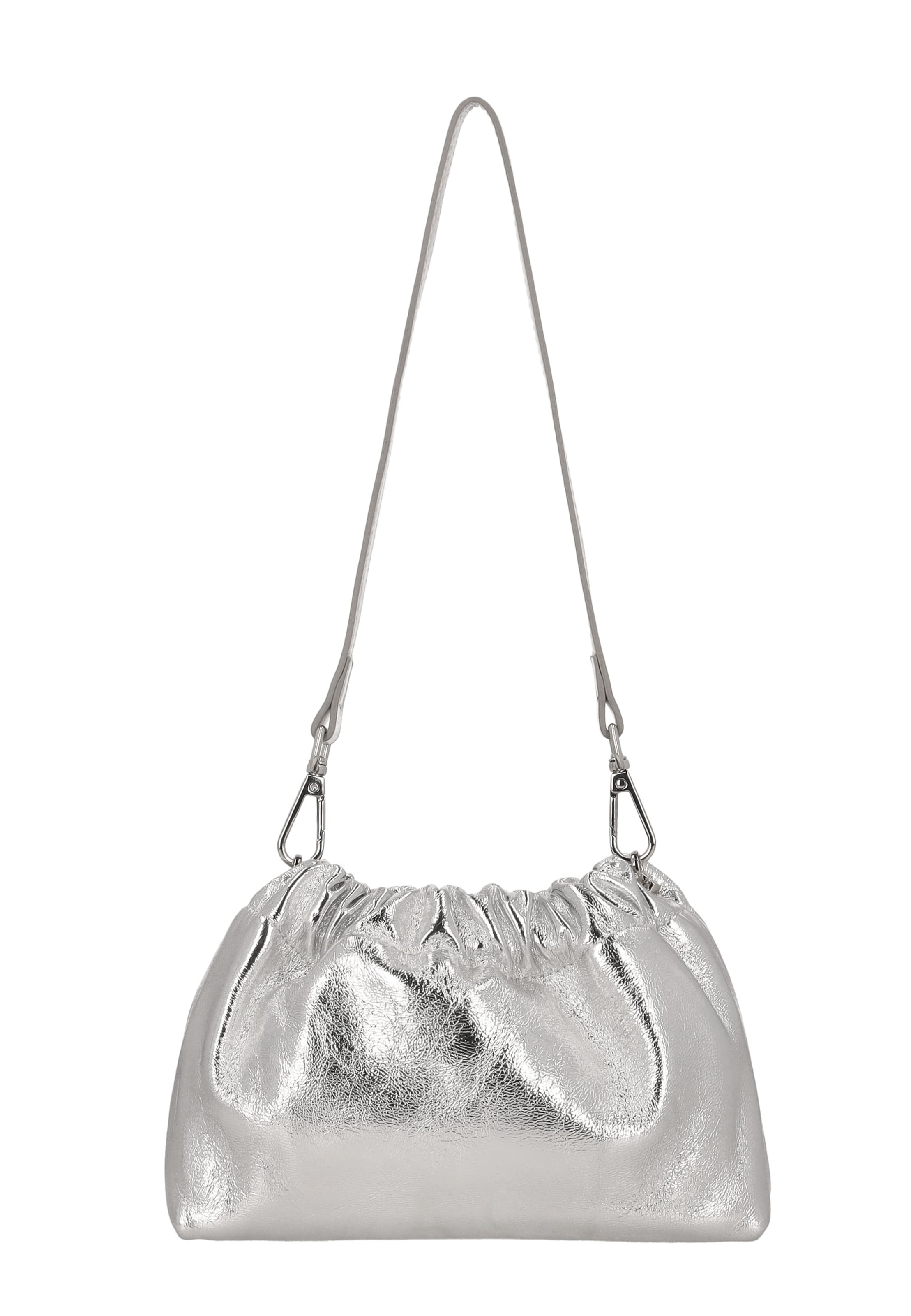 faina - Mala de ombro em prata: frente