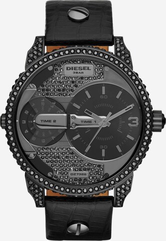 DIESEL Analog Watch 'MINI DADDY' in Black: front