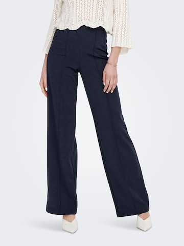ONLY Wide leg Trousers with creases 'ANSA' in Blue: front