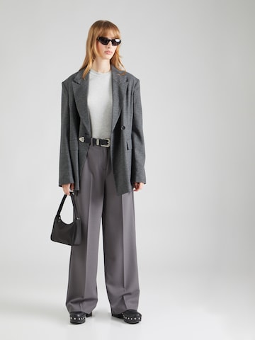 ONLY Regular Trousers with creases 'HELENE' in Grey