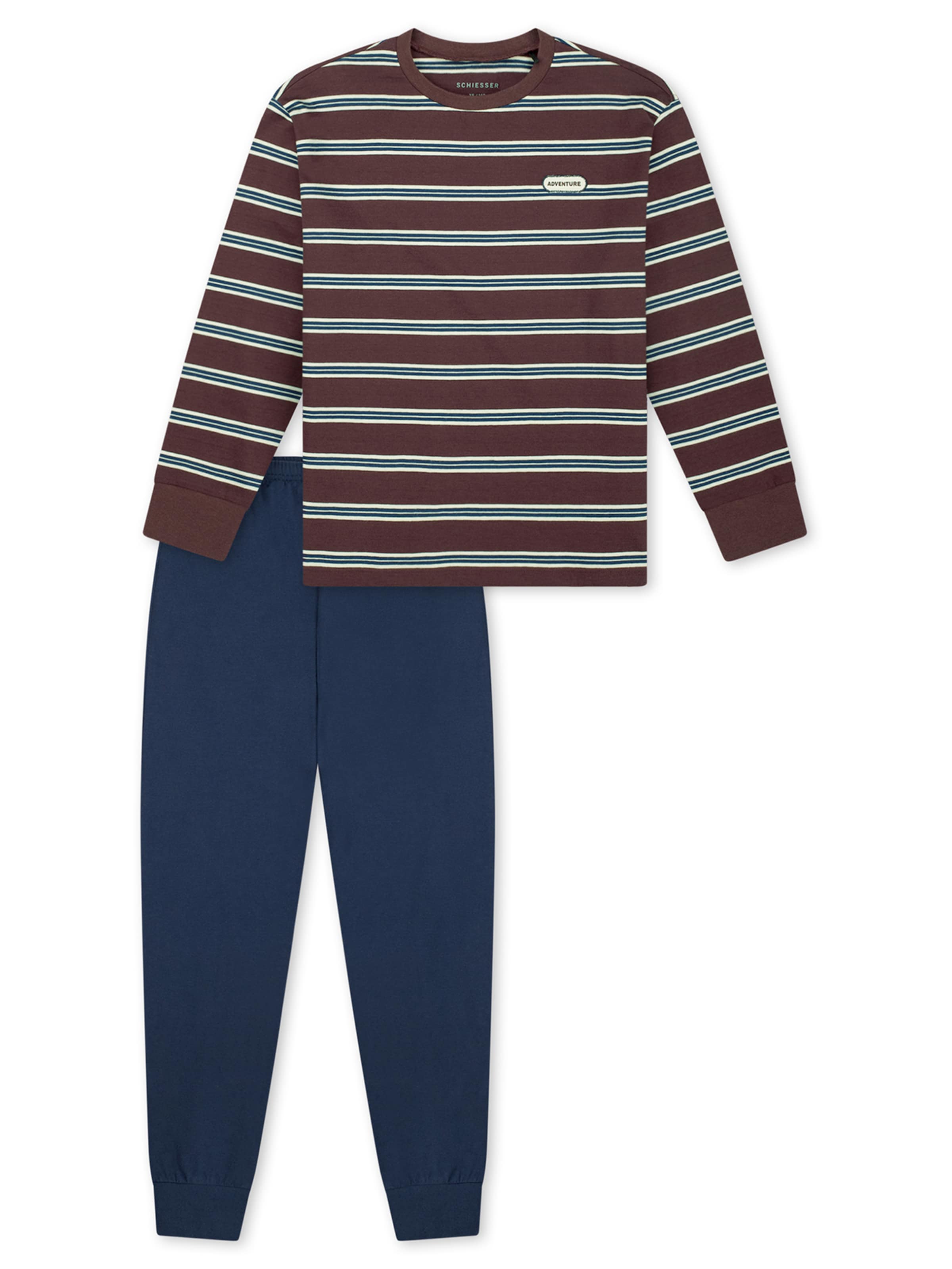 Pyjama ' Nightwear ' SCHIESSER en bleu : devant