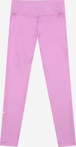 NIKE Skinny Športne hlače 'ONE' | roza barva