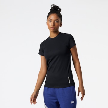 new balance Functioneel shirt 'Perfect Rib Tee' in Zwart: voorkant