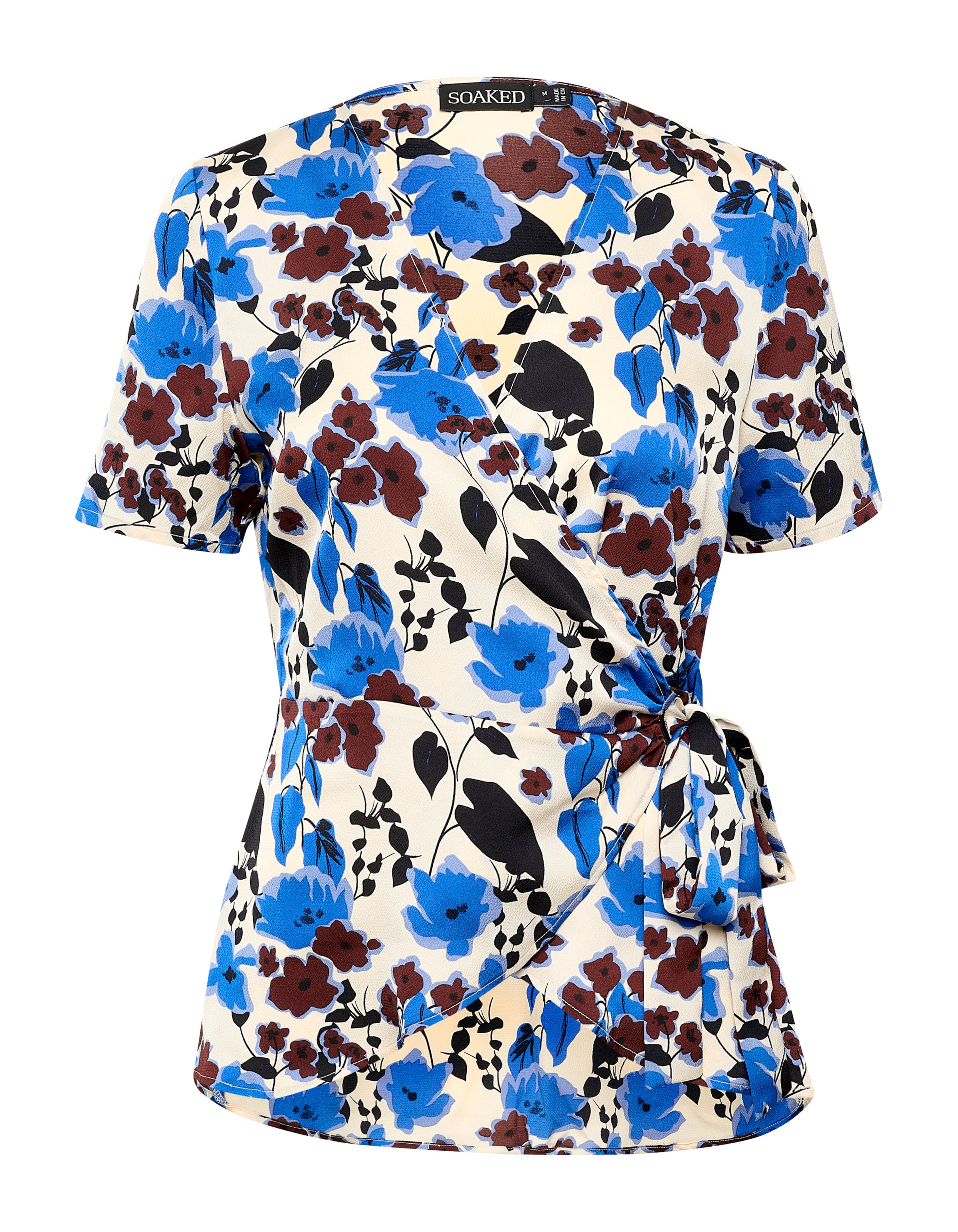 SOAKED IN LUXURY Blouse 'Karven' in Blue: front