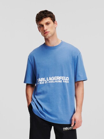 Karl Lagerfeld T-shirt 'Rue St-Guillaume' i blå: framsida