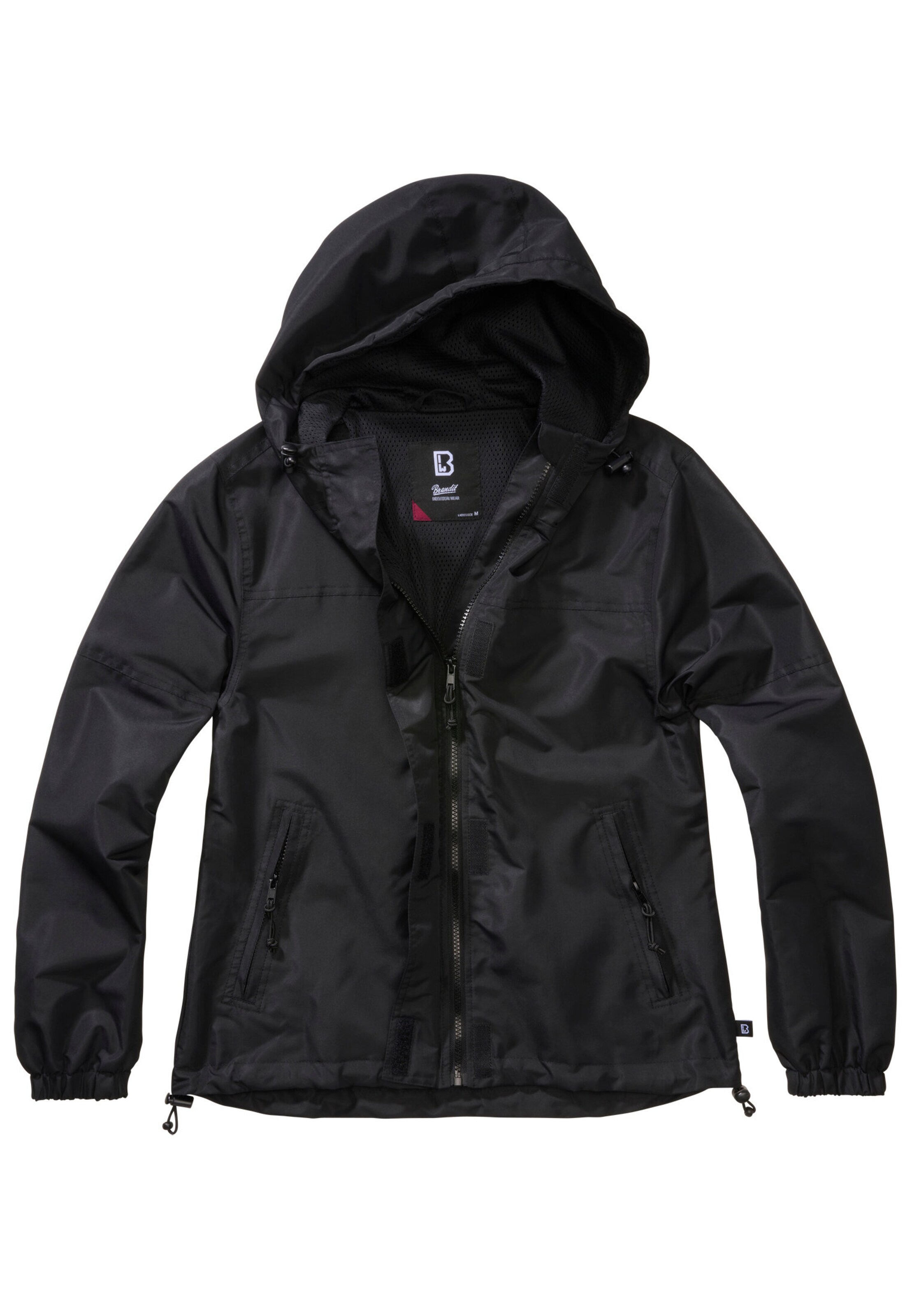 Brandit Between-season jacket in Black: front