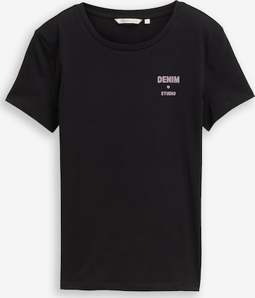 T-shirt TOM TAILOR DENIM en noir : devant