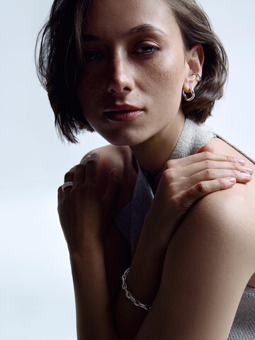 REYTEL - Pulsera 'FLOWING' en plata: frente
