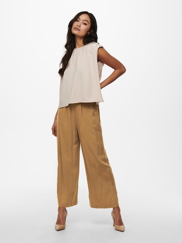 ONLY Wide leg Pants 'Caly' in Brown