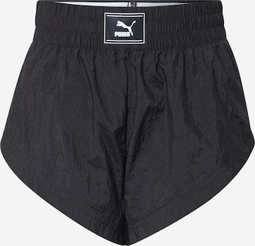 Regular Pantalon de sport 'Dare to Woven' PUMA en noir : devant