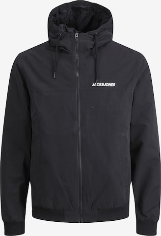 Veste mi-saison Jack & Jones Plus en noir : devant