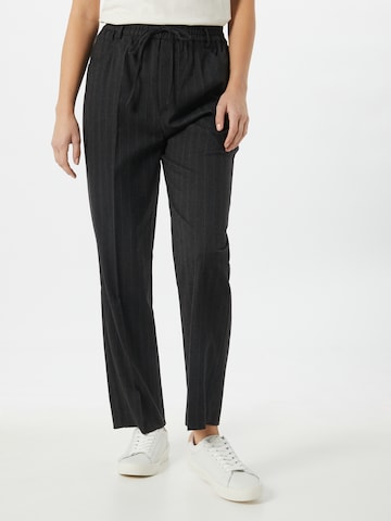 Regular Pantalon à plis 'Saina' Gina Tricot en gris : devant