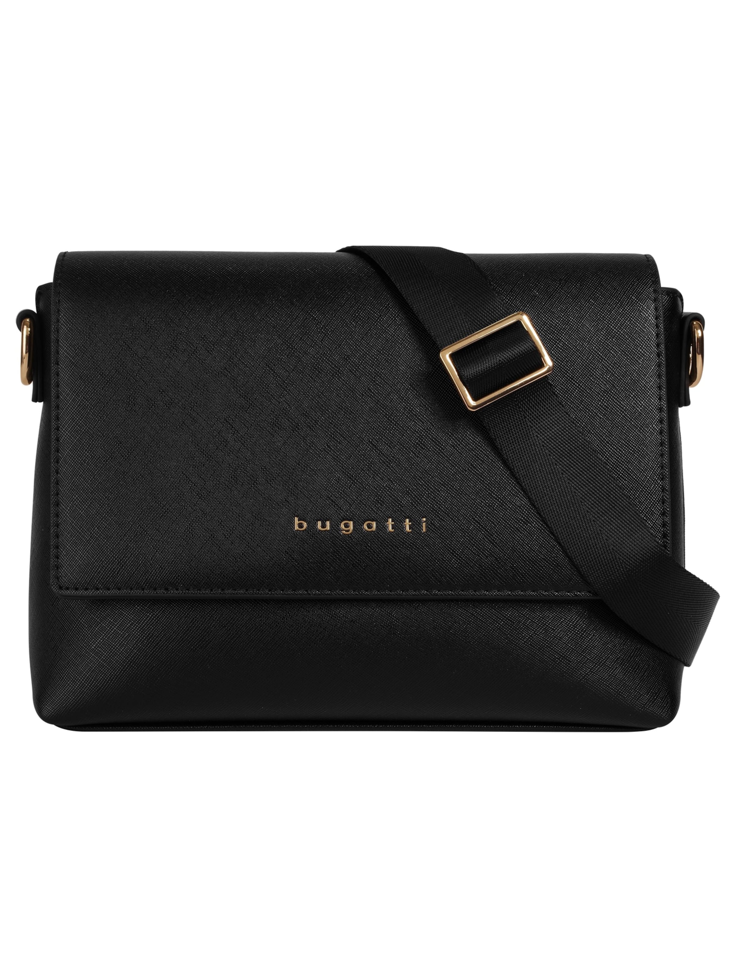 Sac à bandoulière 'ELLA SAFFIANO' bugatti en noir : devant