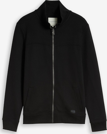 TOM TAILOR Sweatjacke in Schwarz: Vorderseite