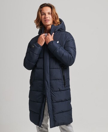 Superdry Winter Coat in Blue: front