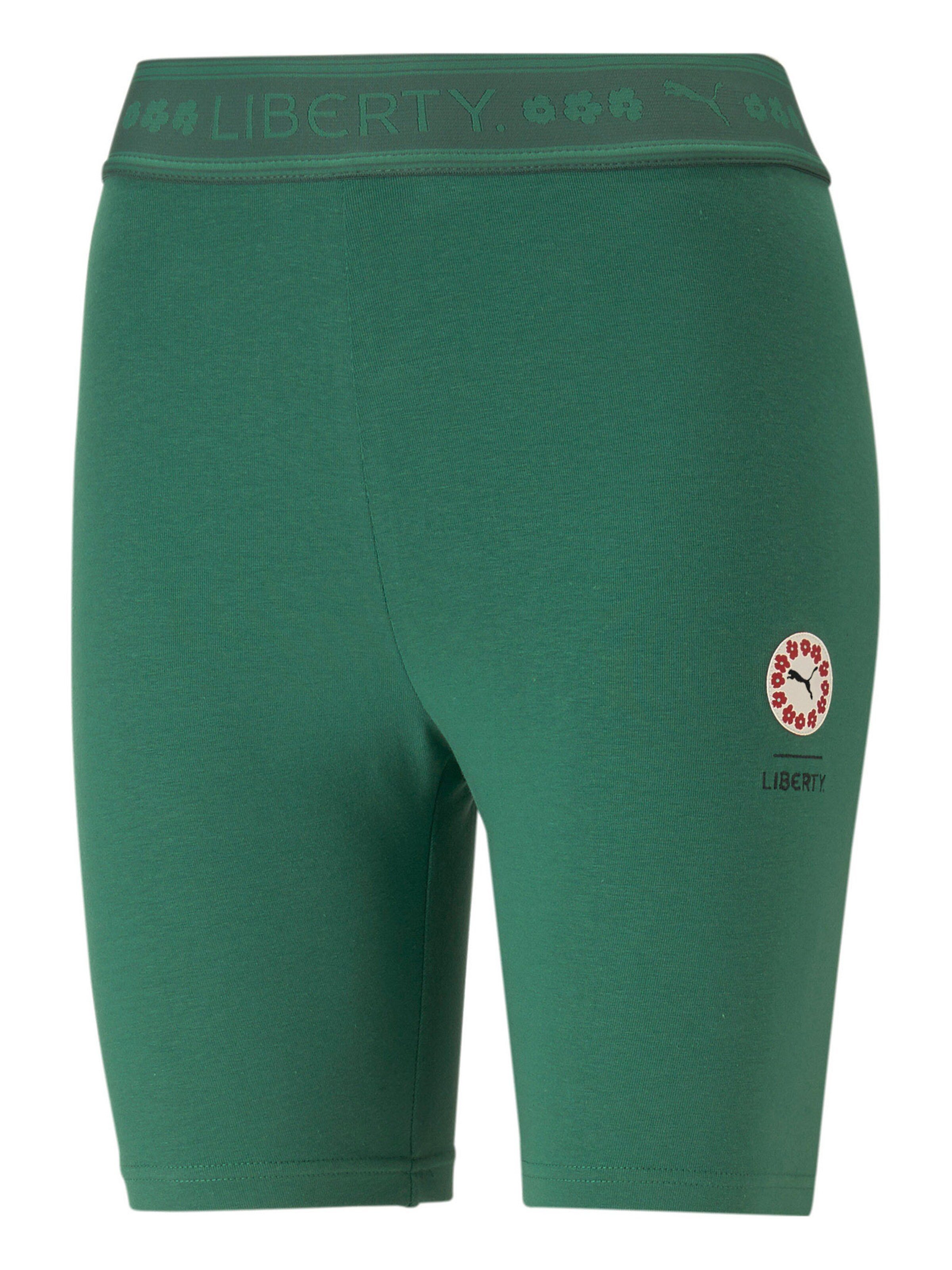 PUMA Skinny Shorts in Grün: Vorderseite