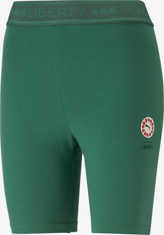 PUMA Skinny Pants in Green: front