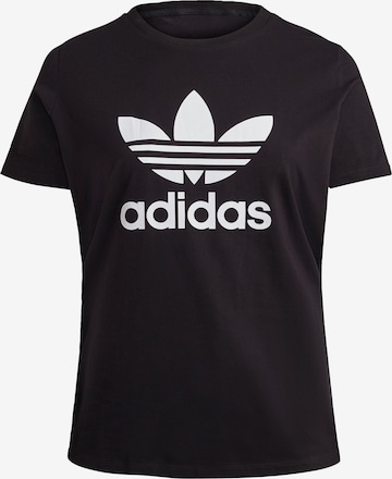 ADIDAS ORIGINALS Тениска 'Adicolor Classics Trefoil ' в черно: отпред