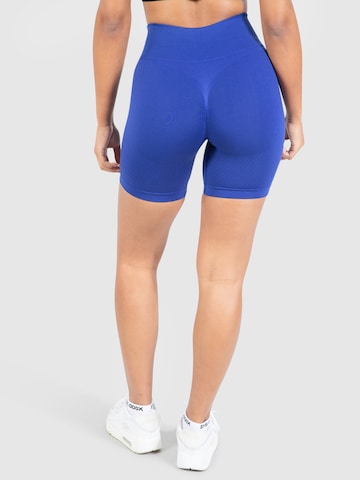 Smilodox Slim fit Workout Pants 'Amaze Scrunch' in Blue