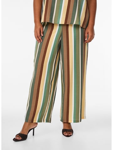 Wide leg Pantaloni 'Efina' di Zizzi in marrone: frontale