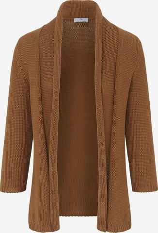 Peter Hahn Knit Cardigan in Brown: front