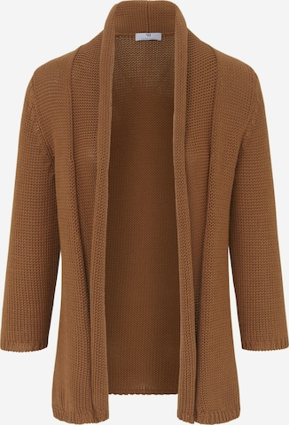 Peter Hahn Knit Cardigan in Brown: front