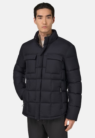 Boggi Milano Winterjas in Blauw: voorkant