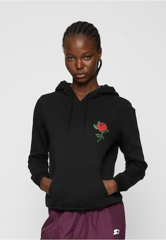 Mister Tee Sweatshirt 'Rose' in Zwart: voorkant