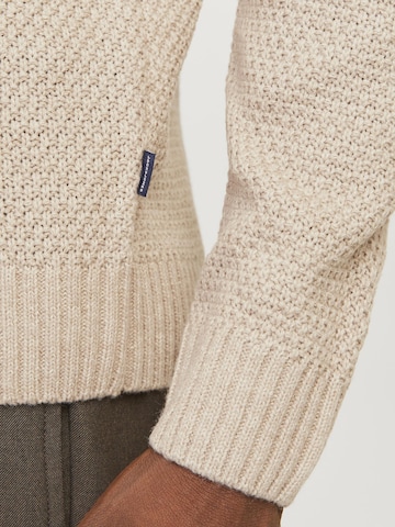 JACK & JONES Sweater 'JPRBLUDiogo' in Beige