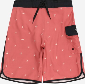 Shorts de bain Abercrombie & Fitch en orange : devant