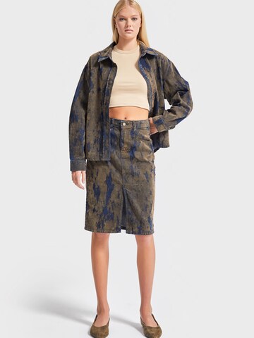 IT'S BASIC Rok 'Midi Denim Skirt' in Blauw