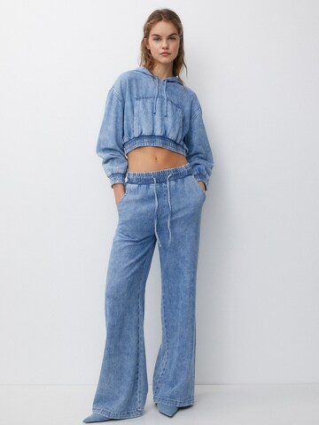 Pull&Bear Wide Leg Jeans in Blau: predná strana