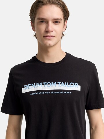 TOM TAILOR DENIM Póló - fekete