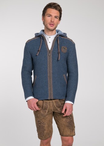 SPIETH & WENSKY Knit Cardigan 'Dakar' in Blue: front