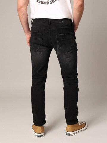 Coupe slim Jean 'Carlos' Deeluxe en noir
