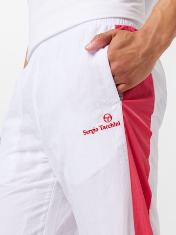 Sergio Tacchini Tapered Παντελόνι φόρμας 'ORTICA' σε λευκό