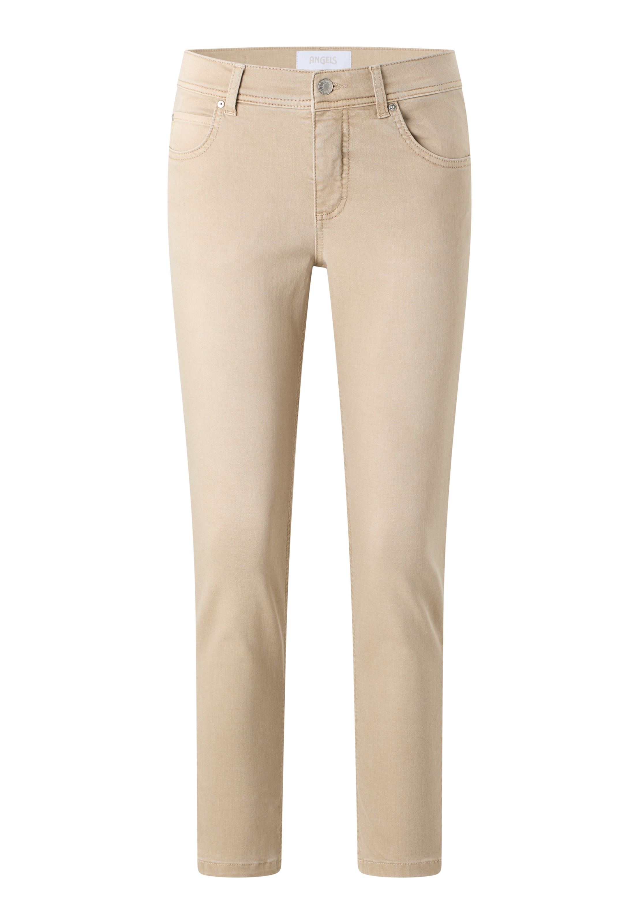 Coupe slim Jean 'Ornella' Angels en beige : devant