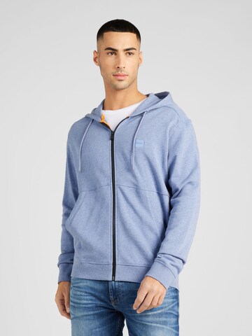 BOSS - Sudadera con cremallera 'Zetalky' en azul: frente