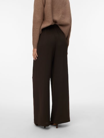 VERO MODA Wide Leg Hose in Braun
