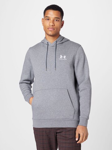 UNDER ARMOUR Sports sweatshirt 'Essential' in Grey: front