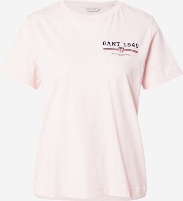 T-shirt GANT en rose : devant