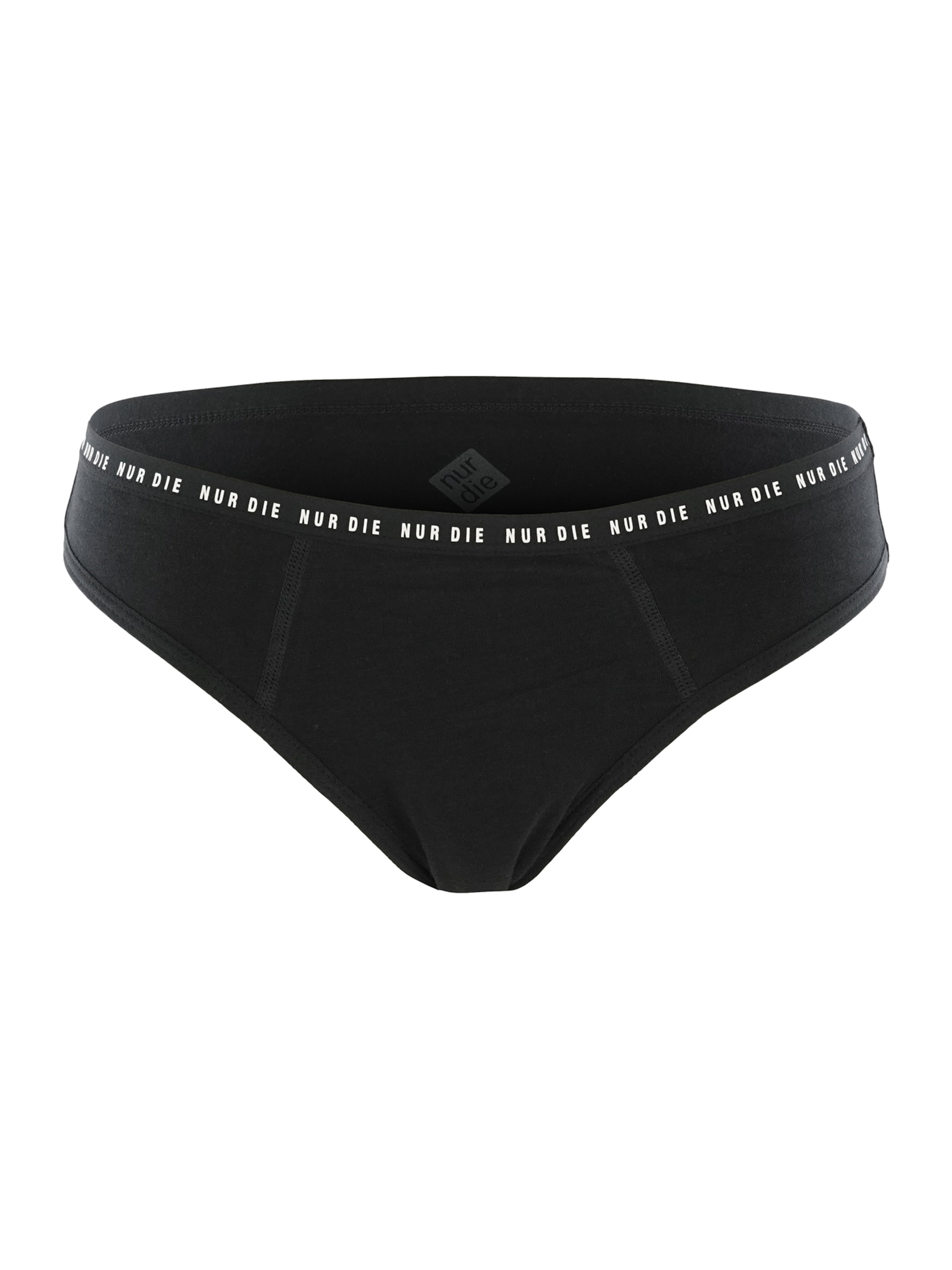 Nur Die Slip ' Alles Geregelt Menstruations-Slip stark' in Zwart: voorkant