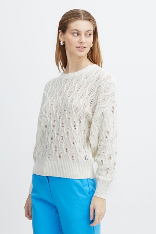 Pull-over 'Marnas' ICHI en beige : devant