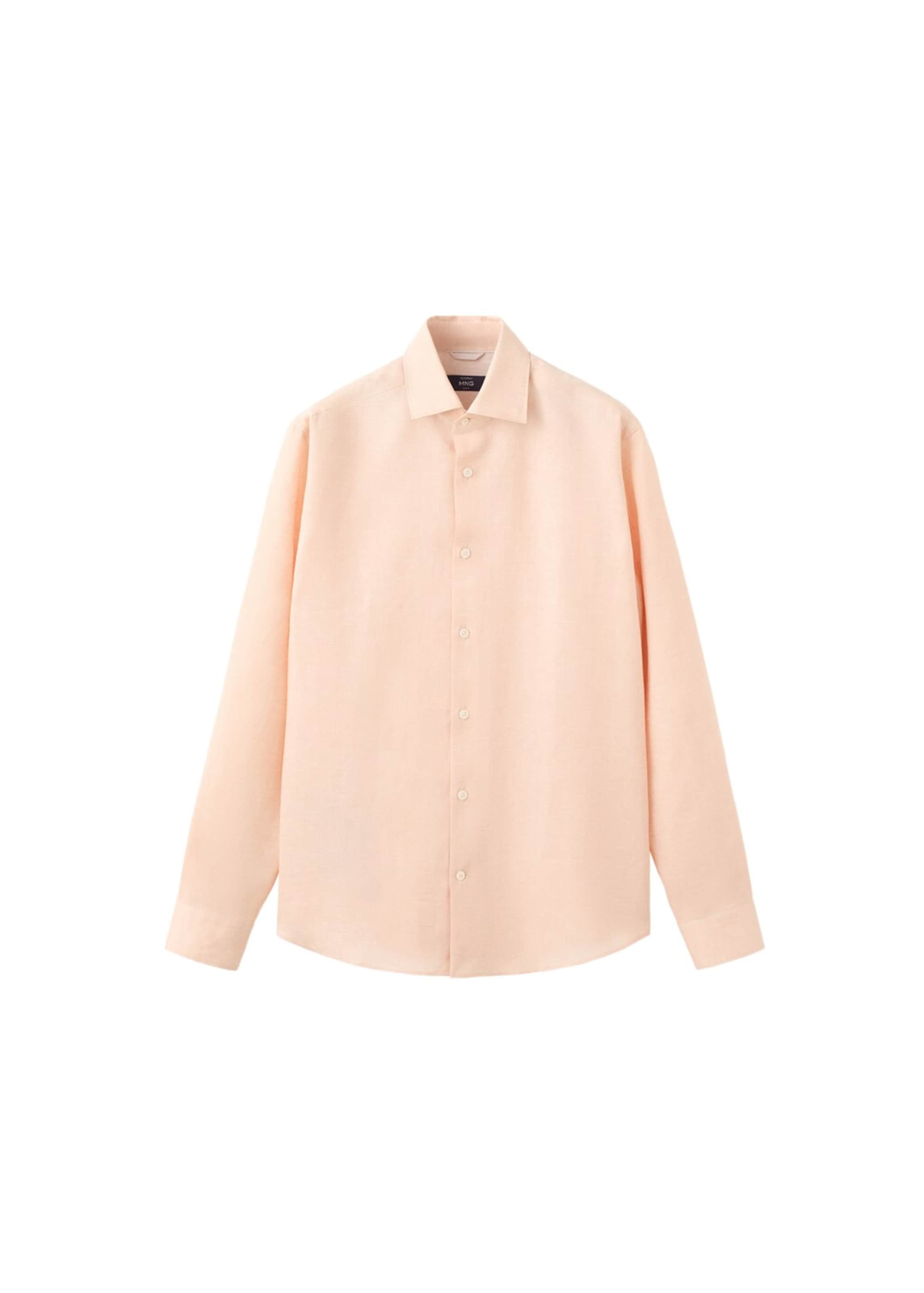 MANGO MAN Slim fit Button Up Shirt 'Sula' in Orange: front